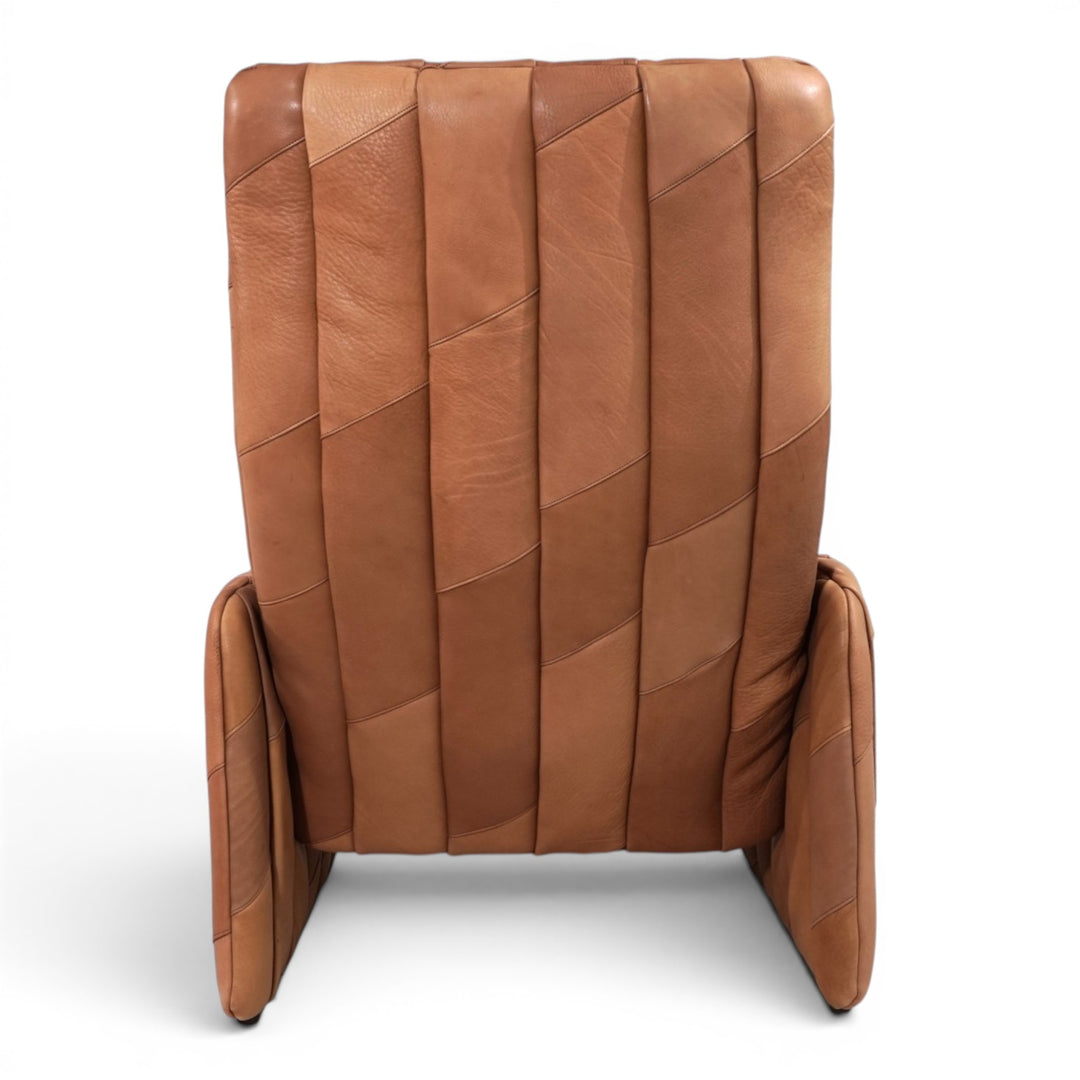 De Sede Ds 50 Büffelleder Patchwork Loungesessel mit Ottoman, 1970