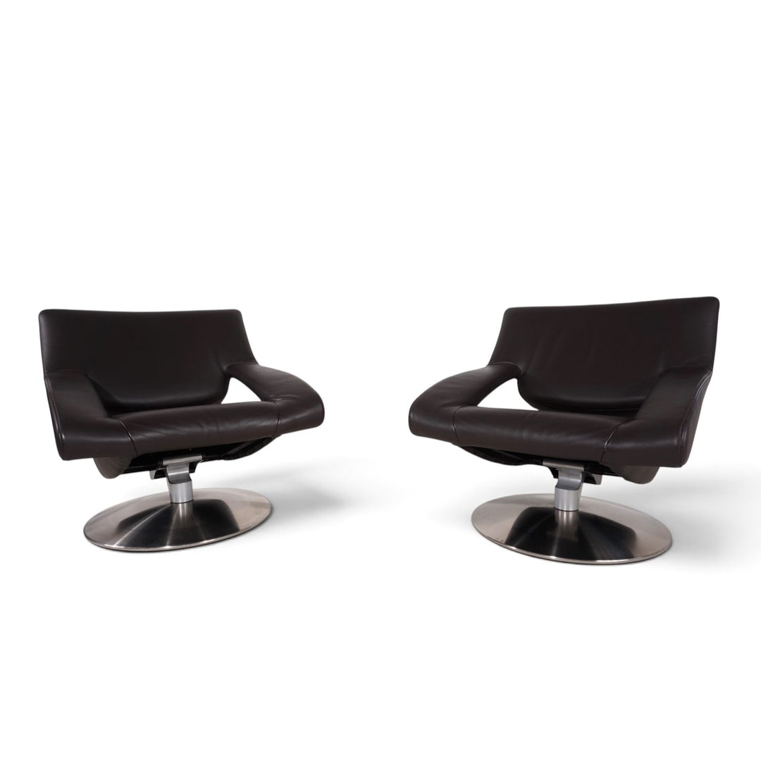 De Sede DS-255 avantgardistischer Loungesessel aus dunkelbraunem Leder, 2000