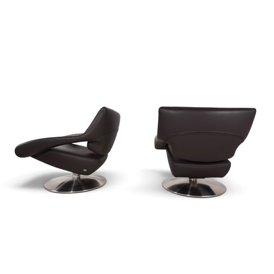 De Sede DS-255 avantgardistischer Loungesessel aus dunkelbraunem Leder, 2000