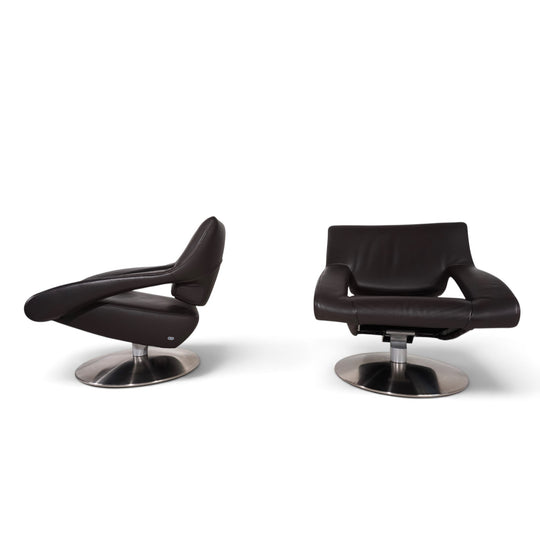 De Sede DS-255 avantgardistischer Loungesessel aus dunkelbraunem Leder, 2000