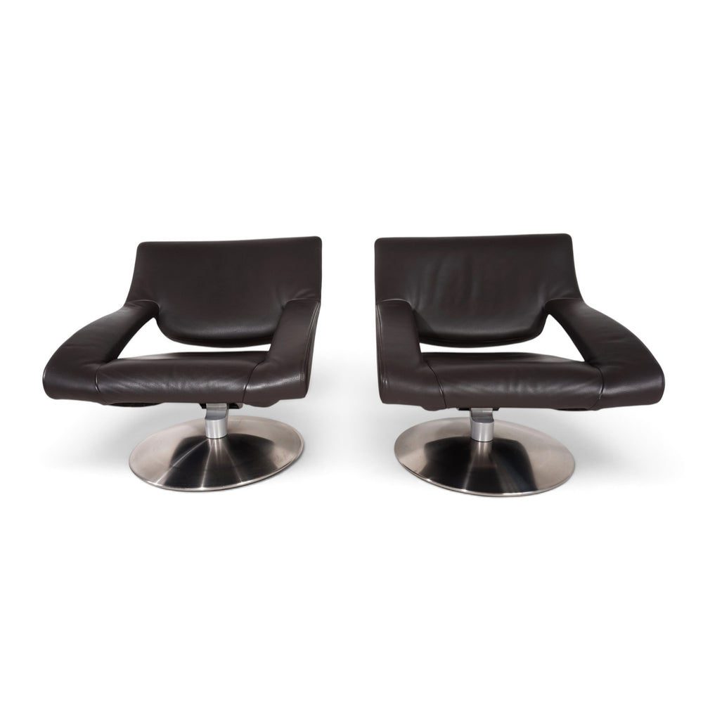 De Sede DS-255 avantgardistischer Loungesessel aus dunkelbraunem Leder, 2000