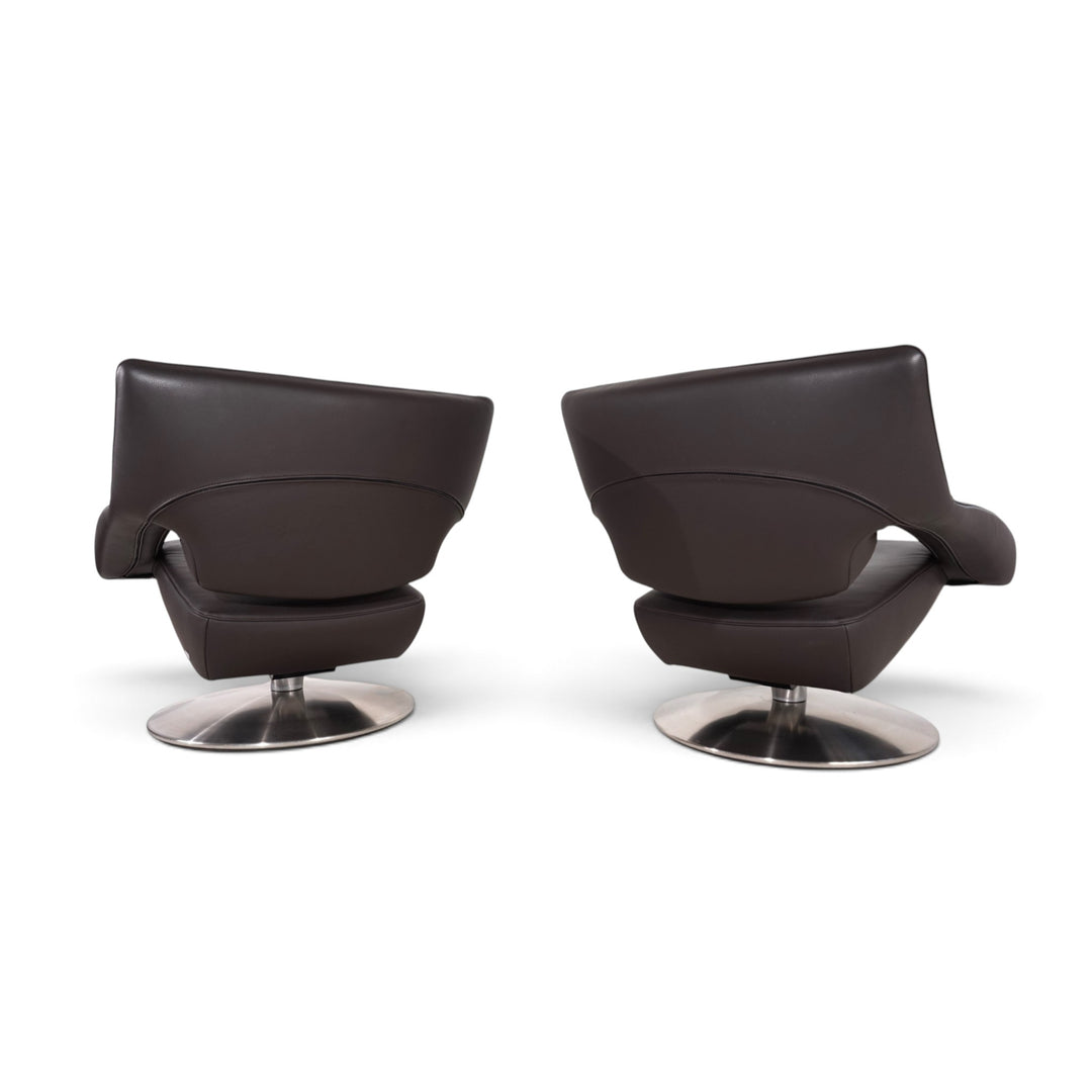 De Sede DS-255 avantgardistischer Loungesessel aus dunkelbraunem Leder, 2000