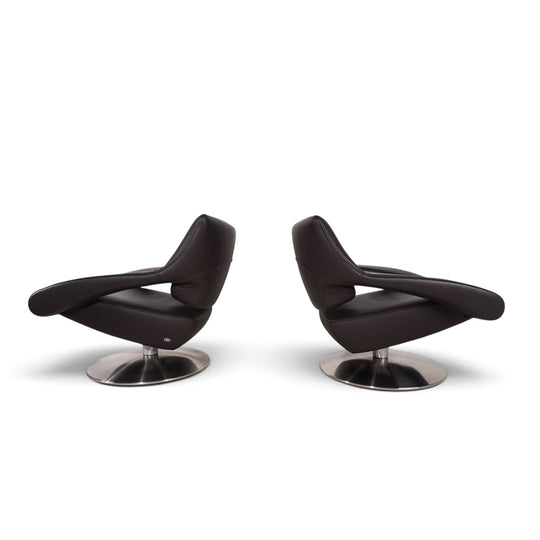 De Sede DS-255 avantgardistischer Loungesessel aus dunkelbraunem Leder, 2000