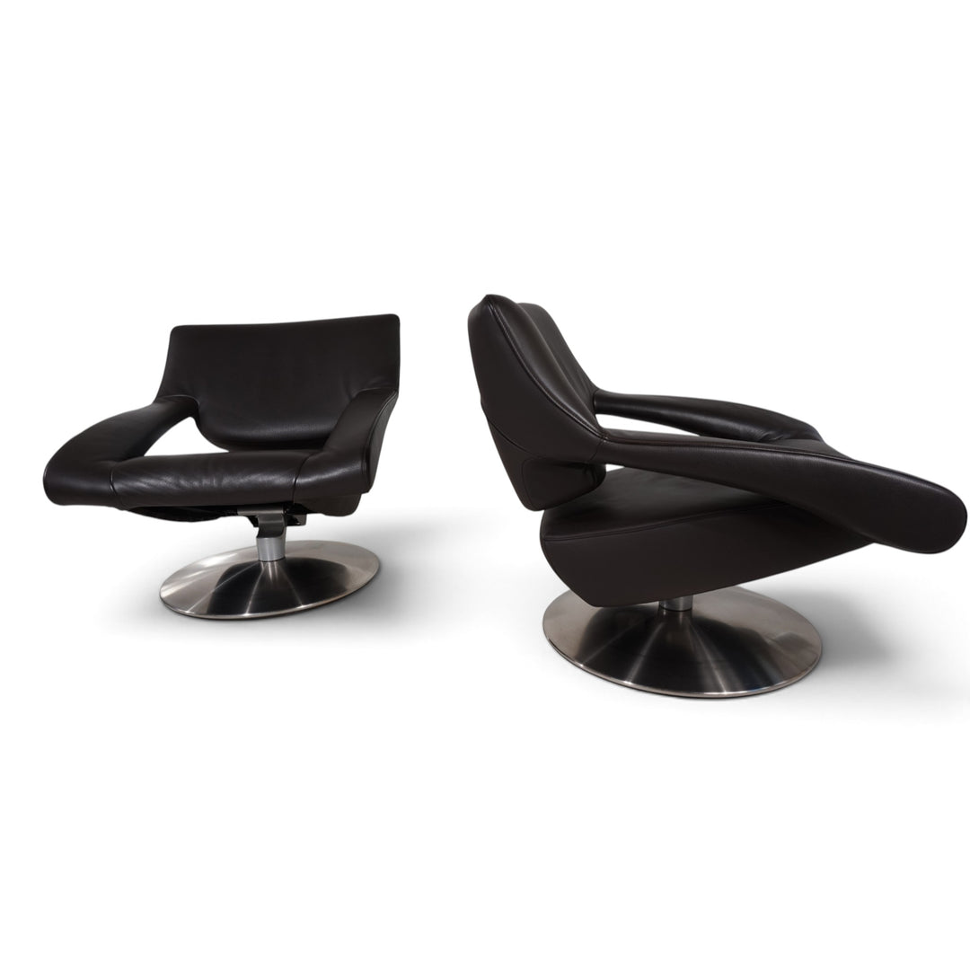 De Sede DS-255 avantgardistischer Loungesessel aus dunkelbraunem Leder, 2000
