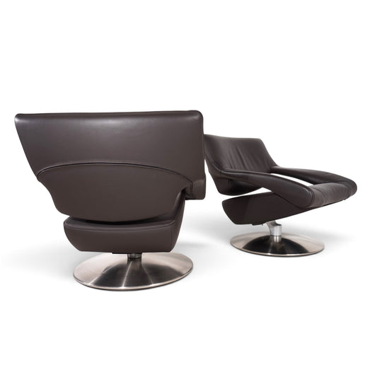 De Sede DS-255 avantgardistischer Loungesessel aus dunkelbraunem Leder, 2000