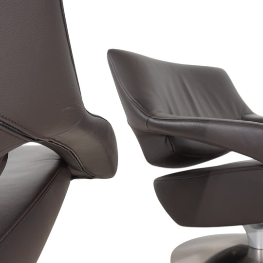 De Sede DS-255 avantgardistischer Loungesessel aus dunkelbraunem Leder, 2000