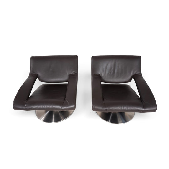 De Sede DS-255 avantgardistischer Loungesessel aus dunkelbraunem Leder, 2000