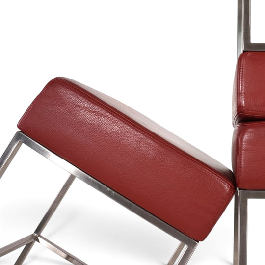 De Sede set of 3 DS 218/55 leather bar stools by Paolo Piva, 2000