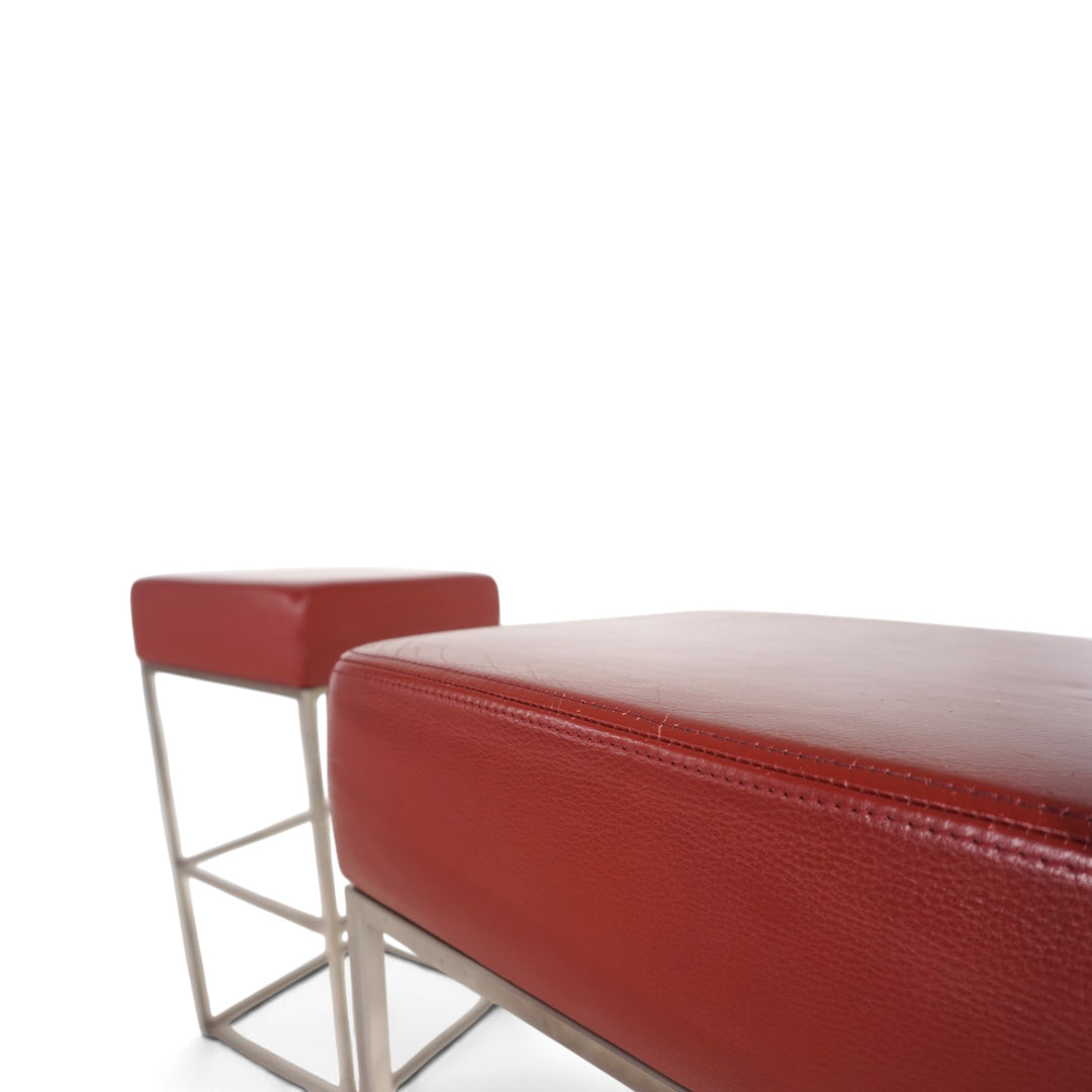 De Sede set of 3 DS 218/55 leather bar stools by Paolo Piva, 2000