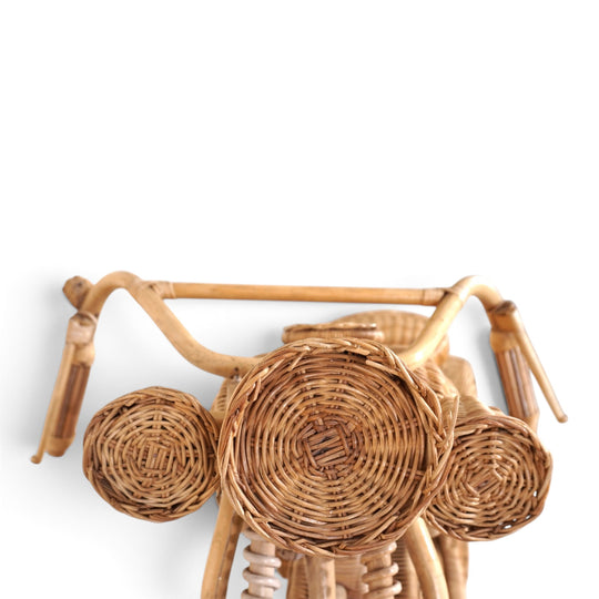 Tom Dixon zugeschriebene Harley-Davidson Motorradskulptur für Habitat aus Rattan, 1990