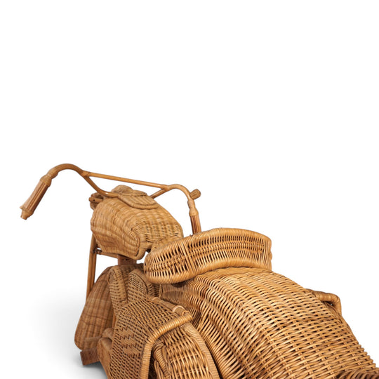 Tom Dixon zugeschriebene Harley-Davidson Motorradskulptur für Habitat aus Rattan, 1990