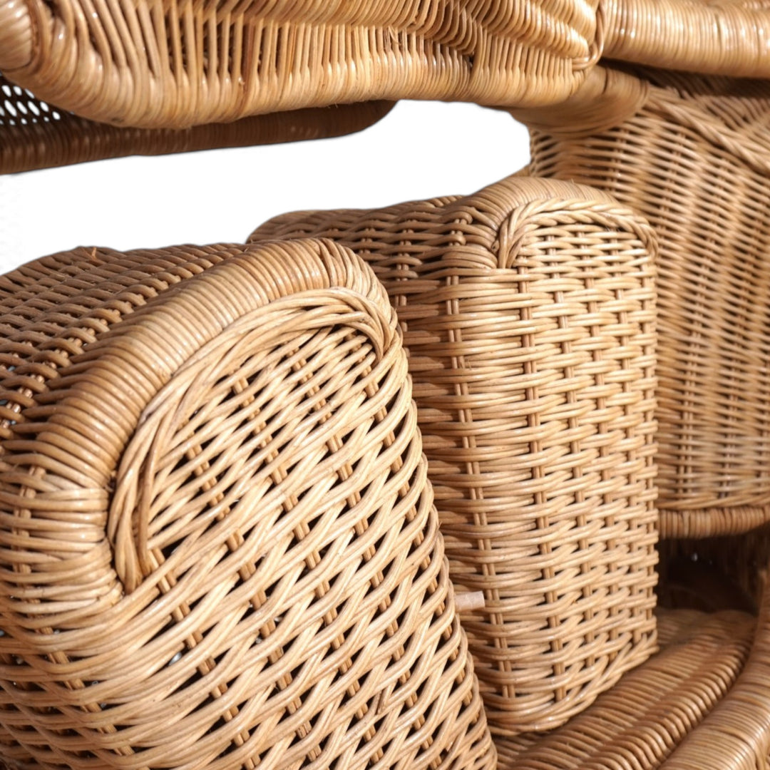 Tom Dixon zugeschriebene Harley-Davidson Motorradskulptur für Habitat aus Rattan, 1990