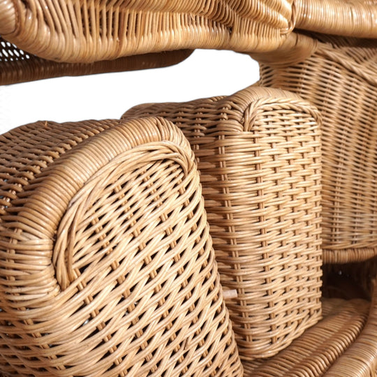 Tom Dixon zugeschriebene Harley-Davidson Motorradskulptur für Habitat aus Rattan, 1990