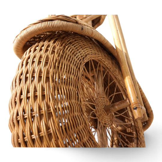 Tom Dixon zugeschriebene Harley-Davidson Motorradskulptur für Habitat aus Rattan, 1990