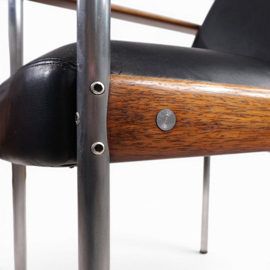 Leather armchair by Sven Ivar Dysthe for Dokka Møbler, 1960