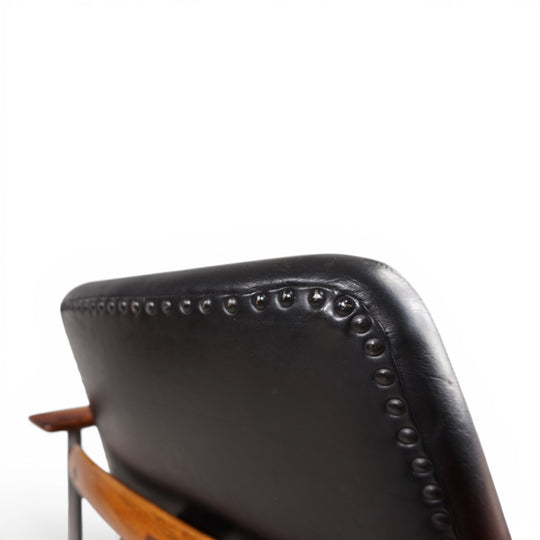 Leather armchair by Sven Ivar Dysthe for Dokka Møbler, 1960