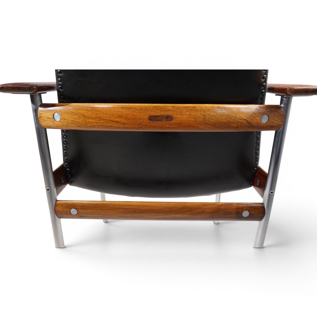 Leather armchair by Sven Ivar Dysthe for Dokka Møbler, 1960
