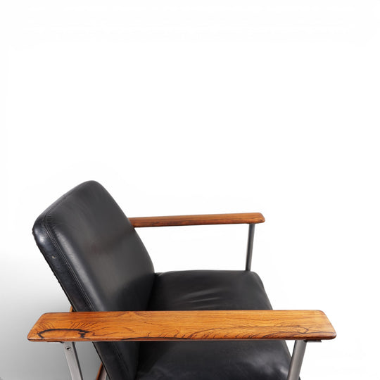 Leather armchair by Sven Ivar Dysthe for Dokka Møbler, 1960