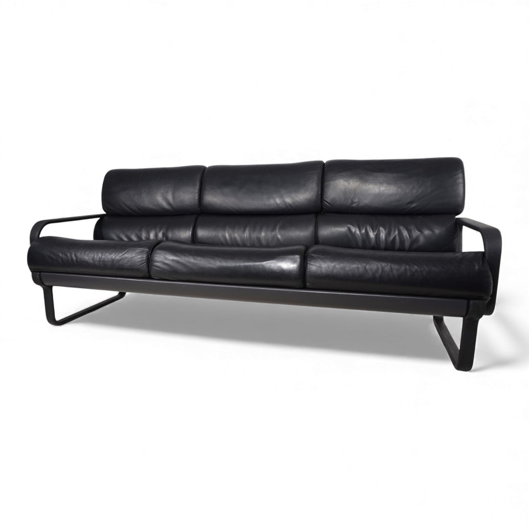 Drabert Lobbytop 3 Sitzer Ledersofa von Otto Zapf, 1970