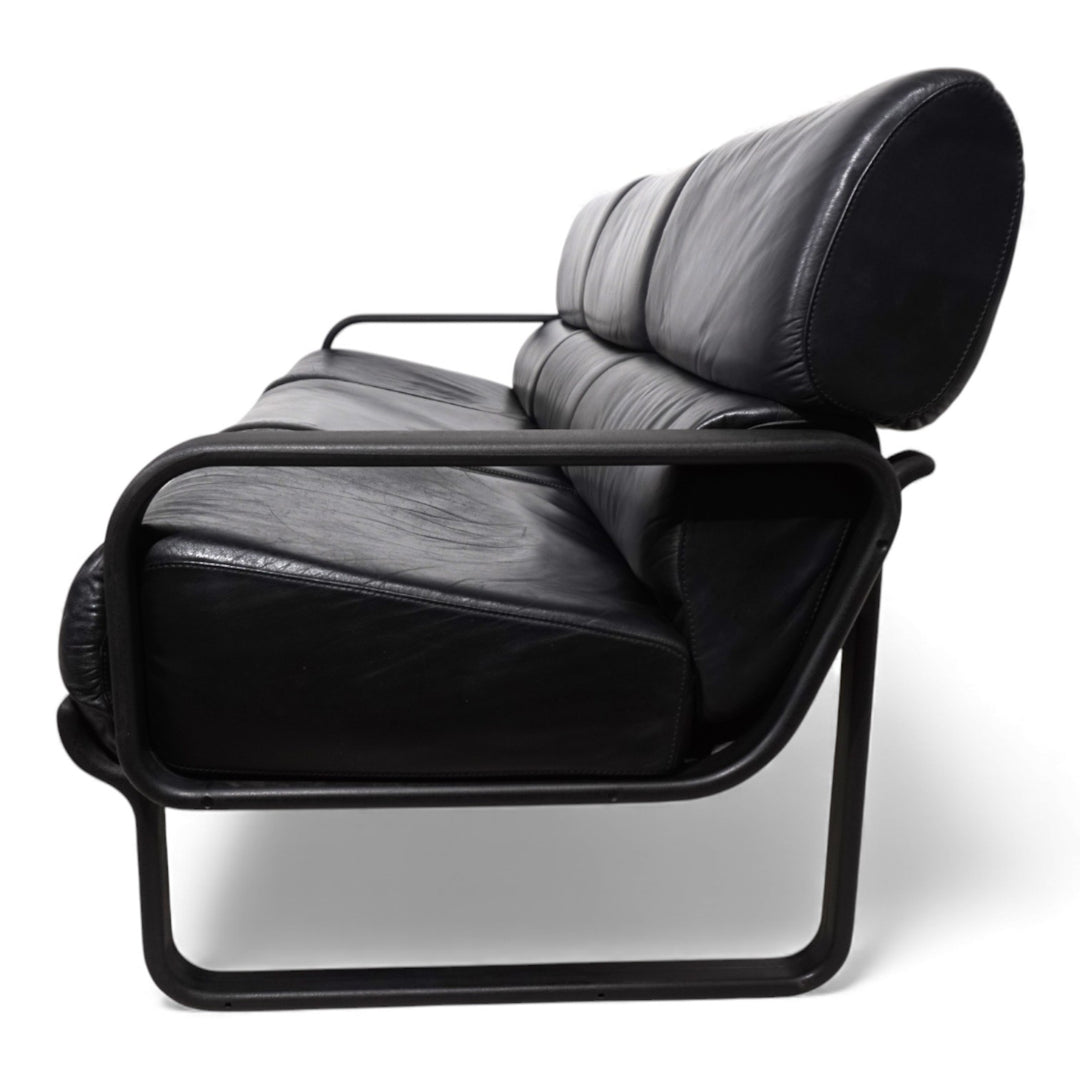 Drabert Lobbytop 3 Sitzer Ledersofa von Otto Zapf, 1970