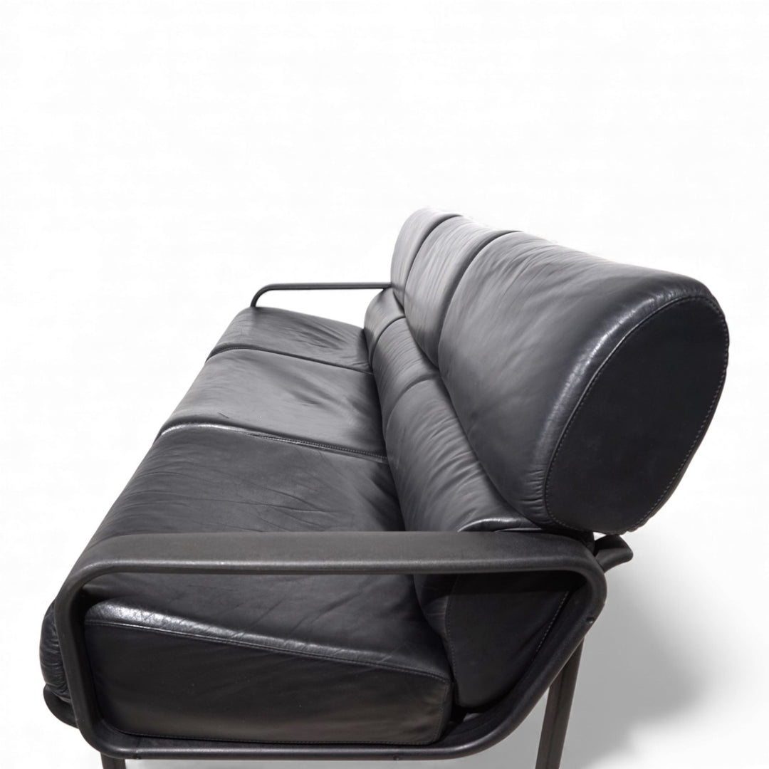 Drabert Lobbytop 3 Sitzer Ledersofa von Otto Zapf, 1970