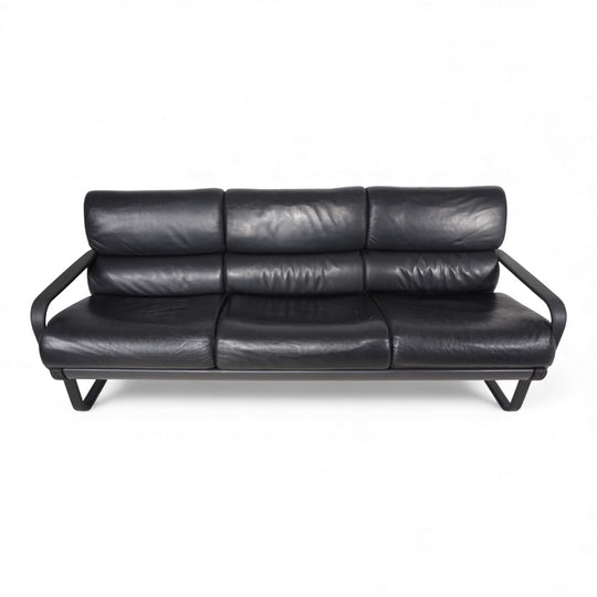Drabert Lobbytop 3 Sitzer Ledersofa von Otto Zapf, 1970