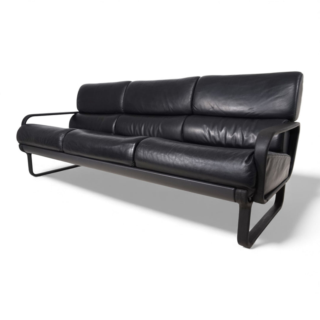 Drabert Lobbytop 3 Sitzer Ledersofa von Otto Zapf, 1970