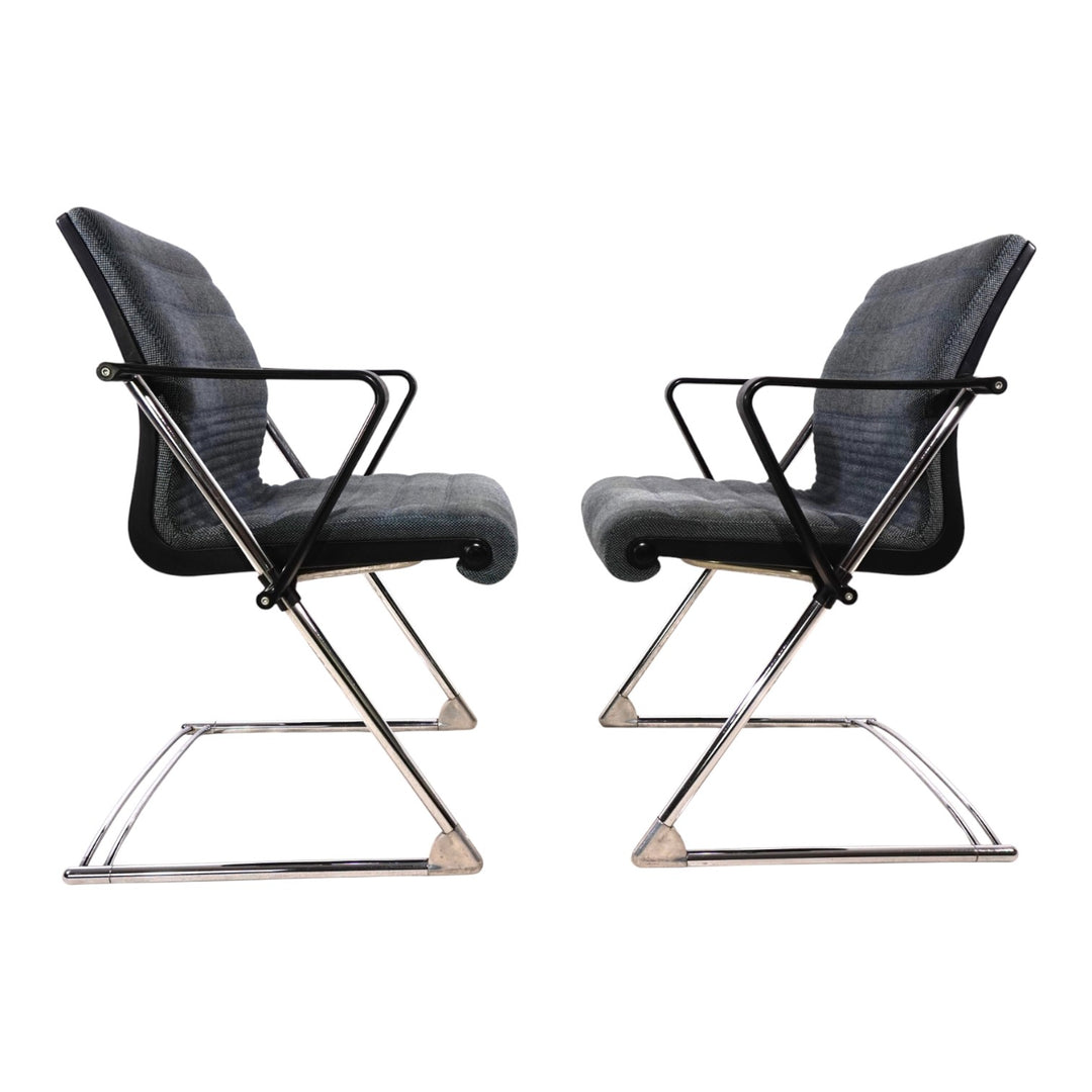 2er Set Drabert Z Konferenz-/Esszimmerstühle von Prof. Hans Ullrich Bitsch, 1980