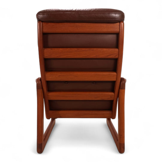 EMC teak leather armchair, 1960
