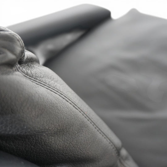 ESA 802 Loungesessel aus schwarzem Leder von Werner Langenfeld, 1970