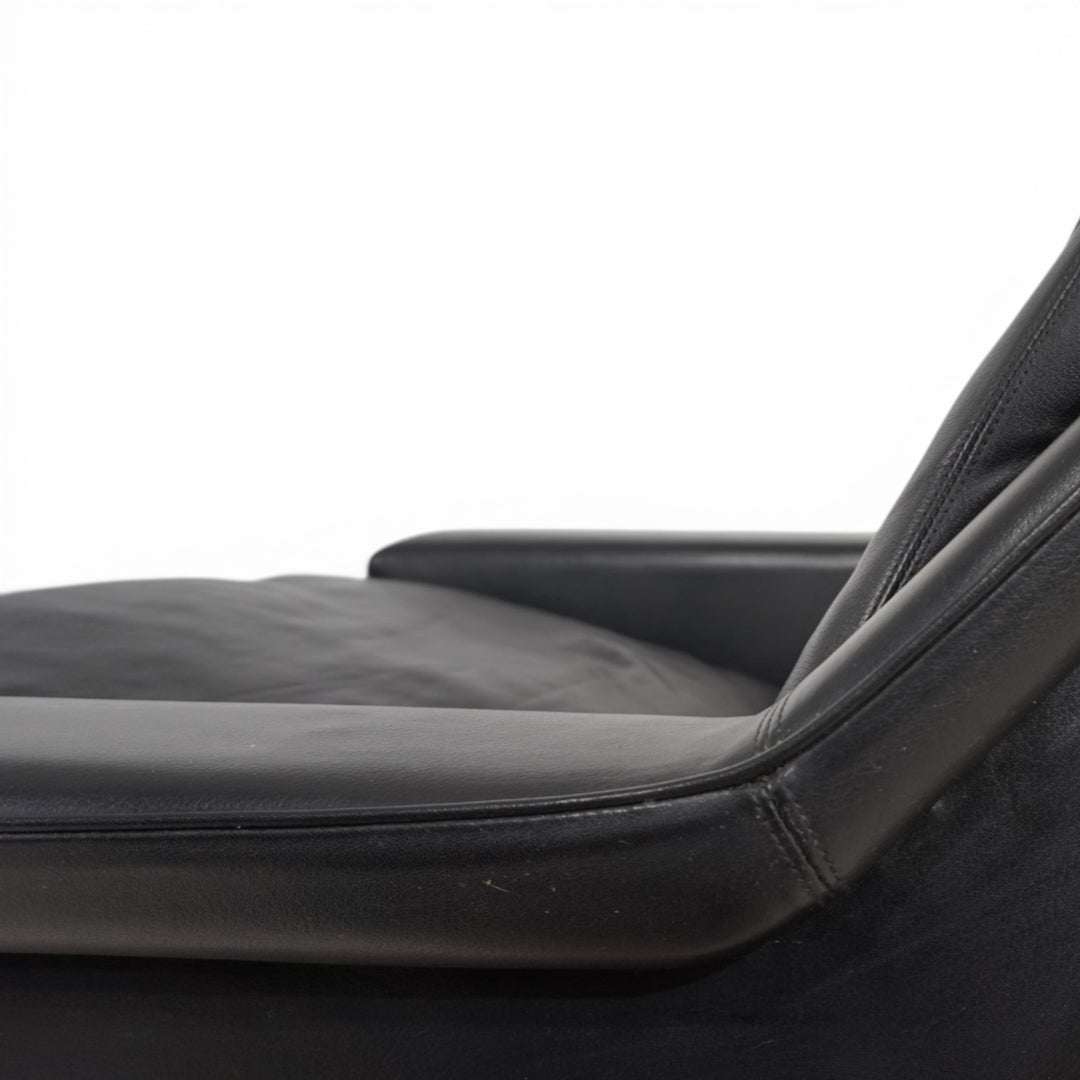 ESA 802 Loungesessel aus schwarzem Leder von Werner Langenfeld, 1970