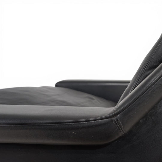 ESA 802 Loungesessel aus schwarzem Leder von Werner Langenfeld, 1970