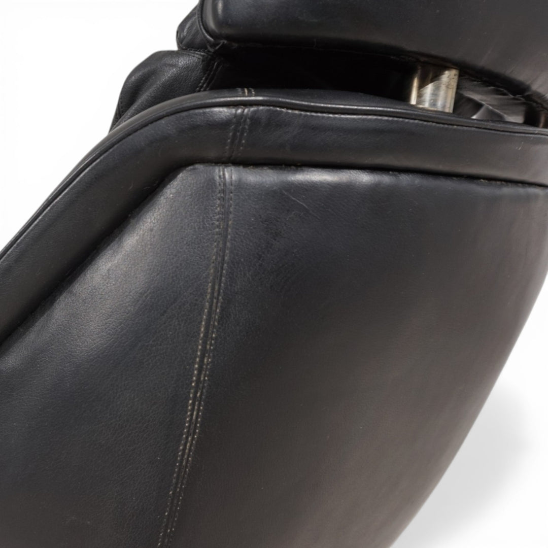 ESA 802 Loungesessel aus schwarzem Leder von Werner Langenfeld, 1970