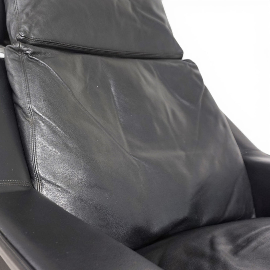 ESA 802 Loungesessel aus schwarzem Leder von Werner Langenfeld, 1970