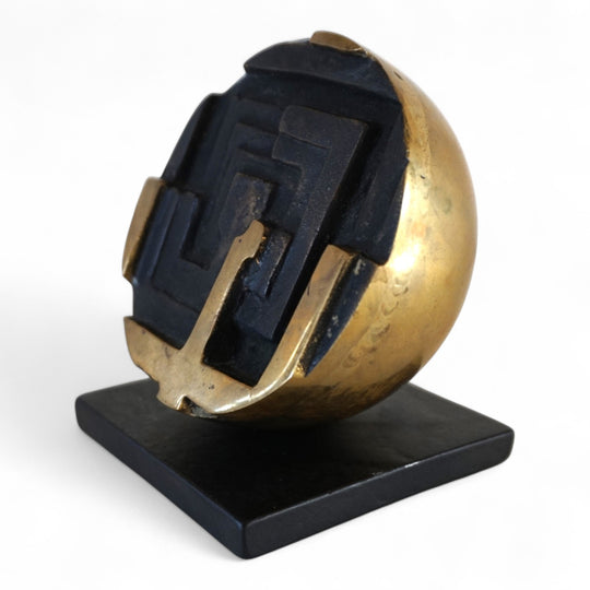 Bronzeskulptur Labyrinth von Fanna Roncoroni, 1970