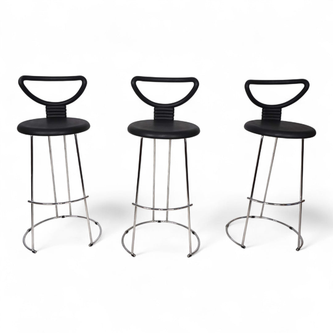 Fasem Italia 3er Set postmoderne Barhocker von Nobu Tanigawa, 1990