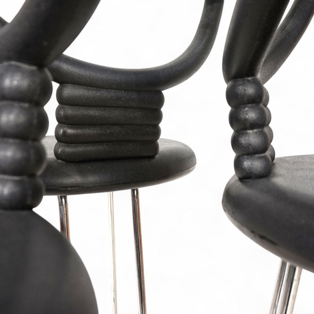 Fasem Italia 3er Set postmoderne Barhocker von Nobu Tanigawa, 1990