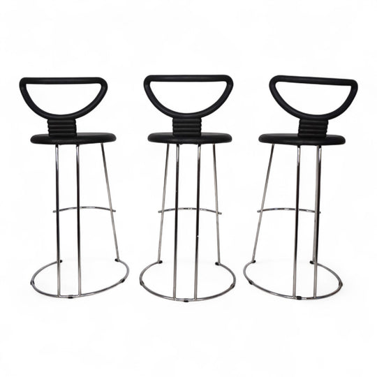 Fasem Italia 3er Set postmoderne Barhocker von Nobu Tanigawa, 1990