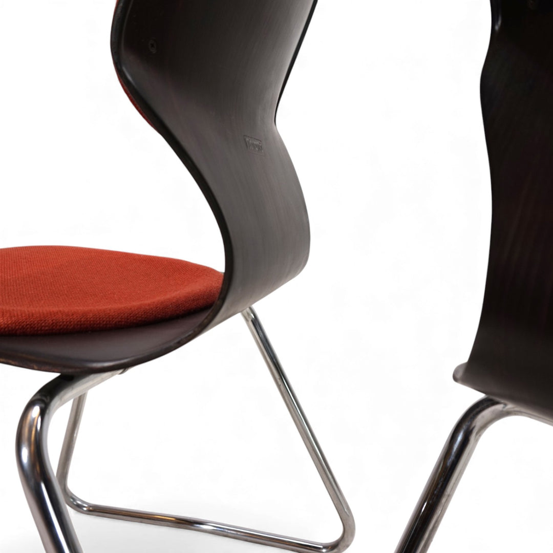 Flötotto 2er Set Pagholzstühle von Elmar Flötotto, 1970