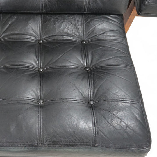 France & Son 3er Set Modular Ledersessel von O. Gjerløv-Knudsen/T. Lind, 1960