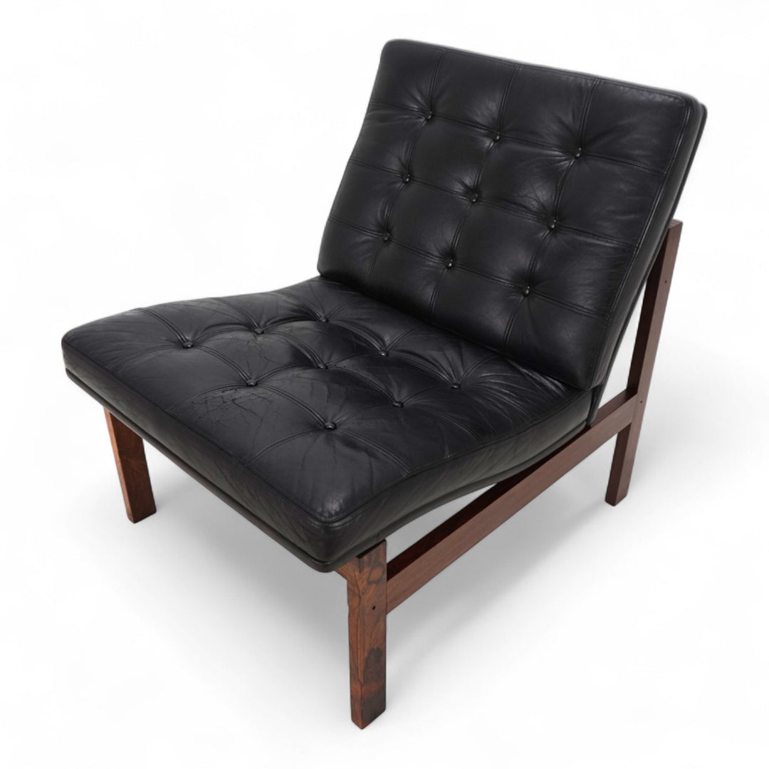 France & Son Modular Leder Loungesessel 175 von O. Gjerløv-Knudsen und T. Lind, 1960