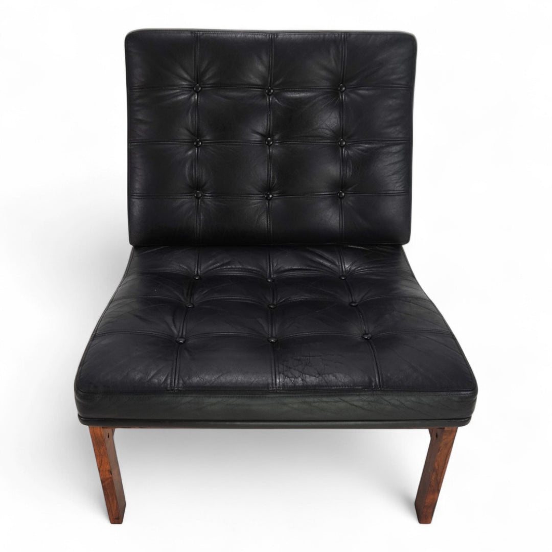 France & Son Modular Leder Loungesessel 175 von O. Gjerløv-Knudsen und T. Lind, 1960