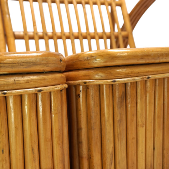 Paul Frankl Design Rattan Zweisitzer Sofa, 1940