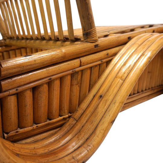 Paul Frankl Design Rattan Zweisitzer Sofa, 1940