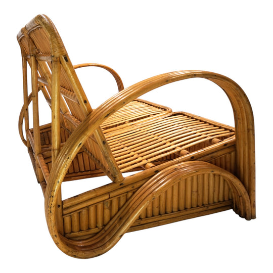 Paul Frankl Design Rattan Zweisitzer Sofa, 1940