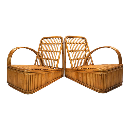 Paul Frankl Design Rattan Zweisitzer Sofa, 1940