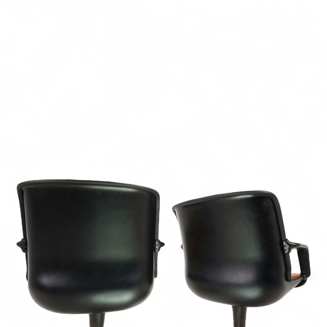 2er Set Fröscher Leder Bürostühle von Burkhard Vogtherr, 1970