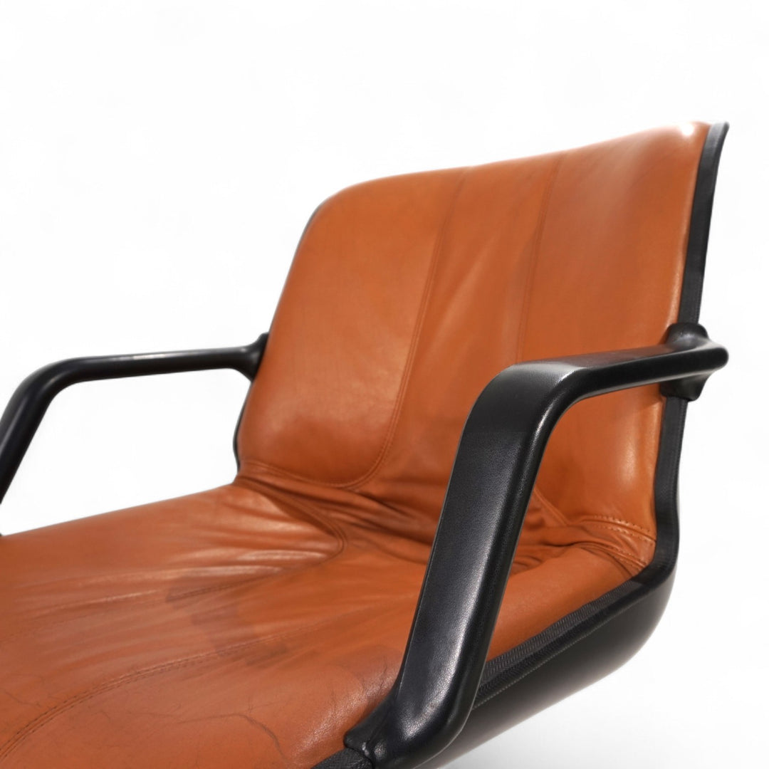 2er Set Fröscher Leder Bürostühle von Burkhard Vogtherr, 1970