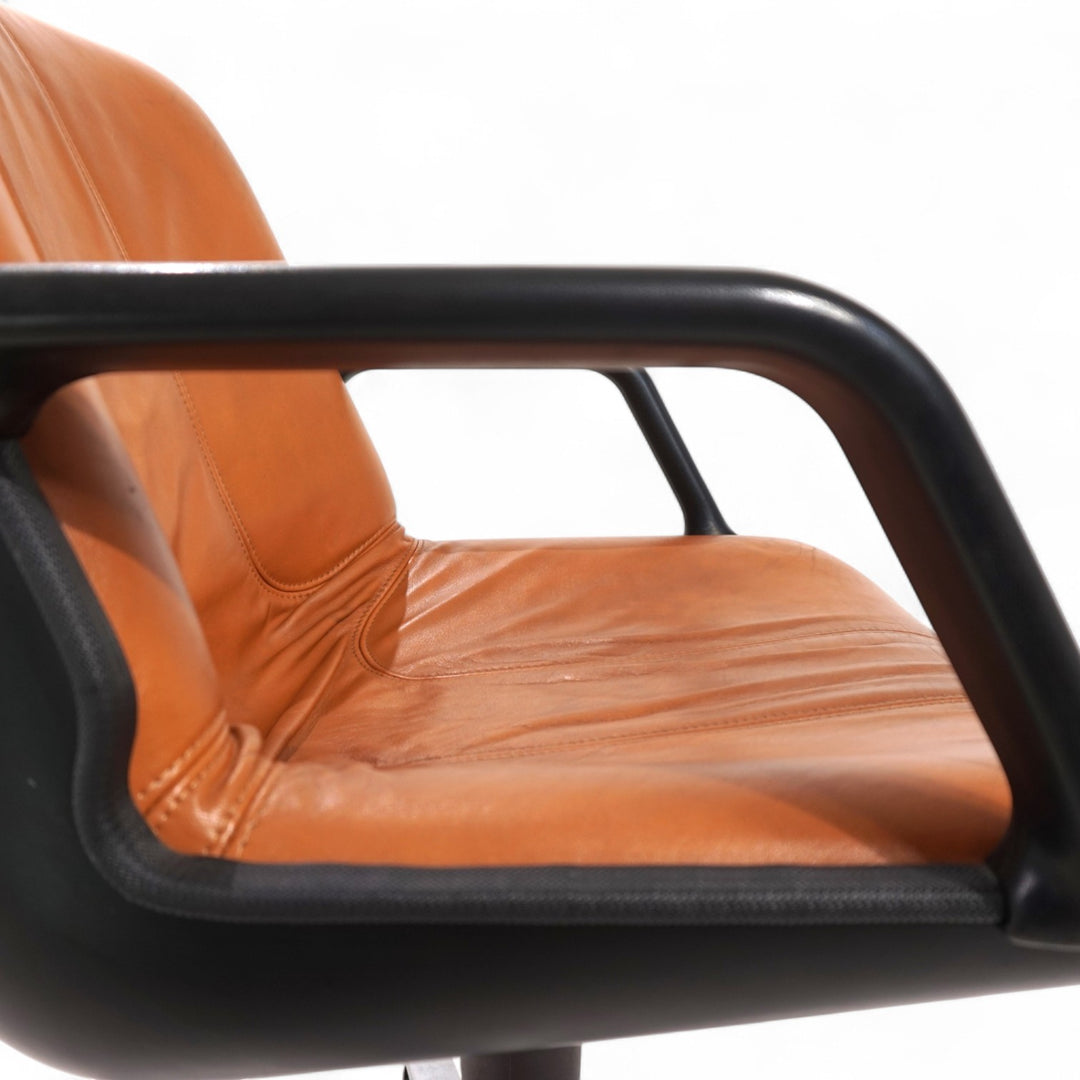 2er Set Fröscher Leder Bürostühle von Burkhard Vogtherr, 1970