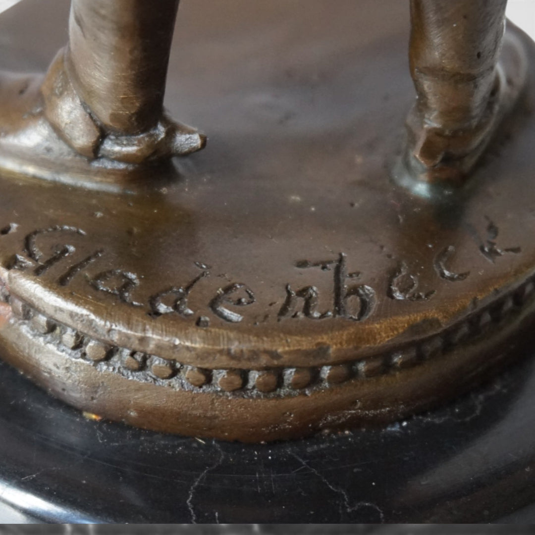 Napoleon Bonaparte bronze sculpture signed Gladenbeck